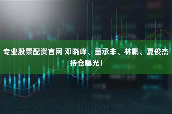 专业股票配资官网 邓晓峰、董承非、林鹏、夏俊杰持仓曝光!